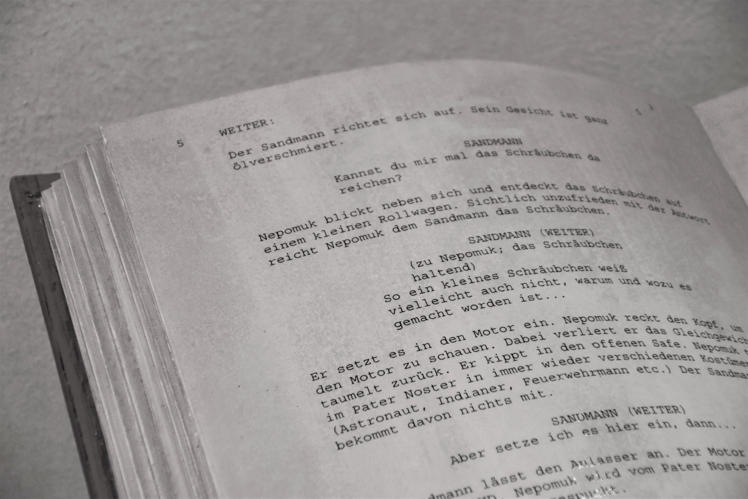 How to prepare a professional video resume - An image of a film script