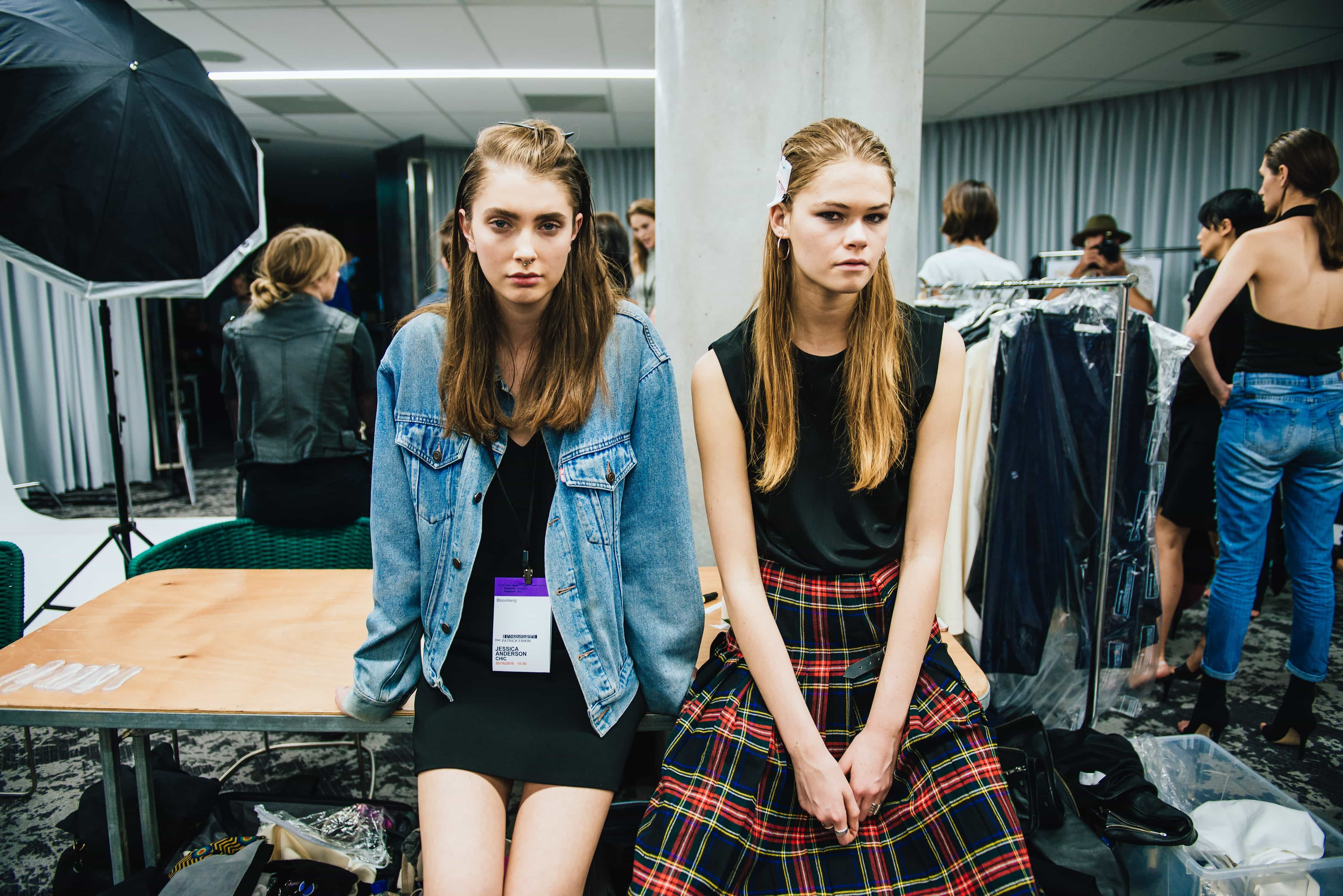 Facebook Live Best Practices - An image of two females backstage at a fashion show