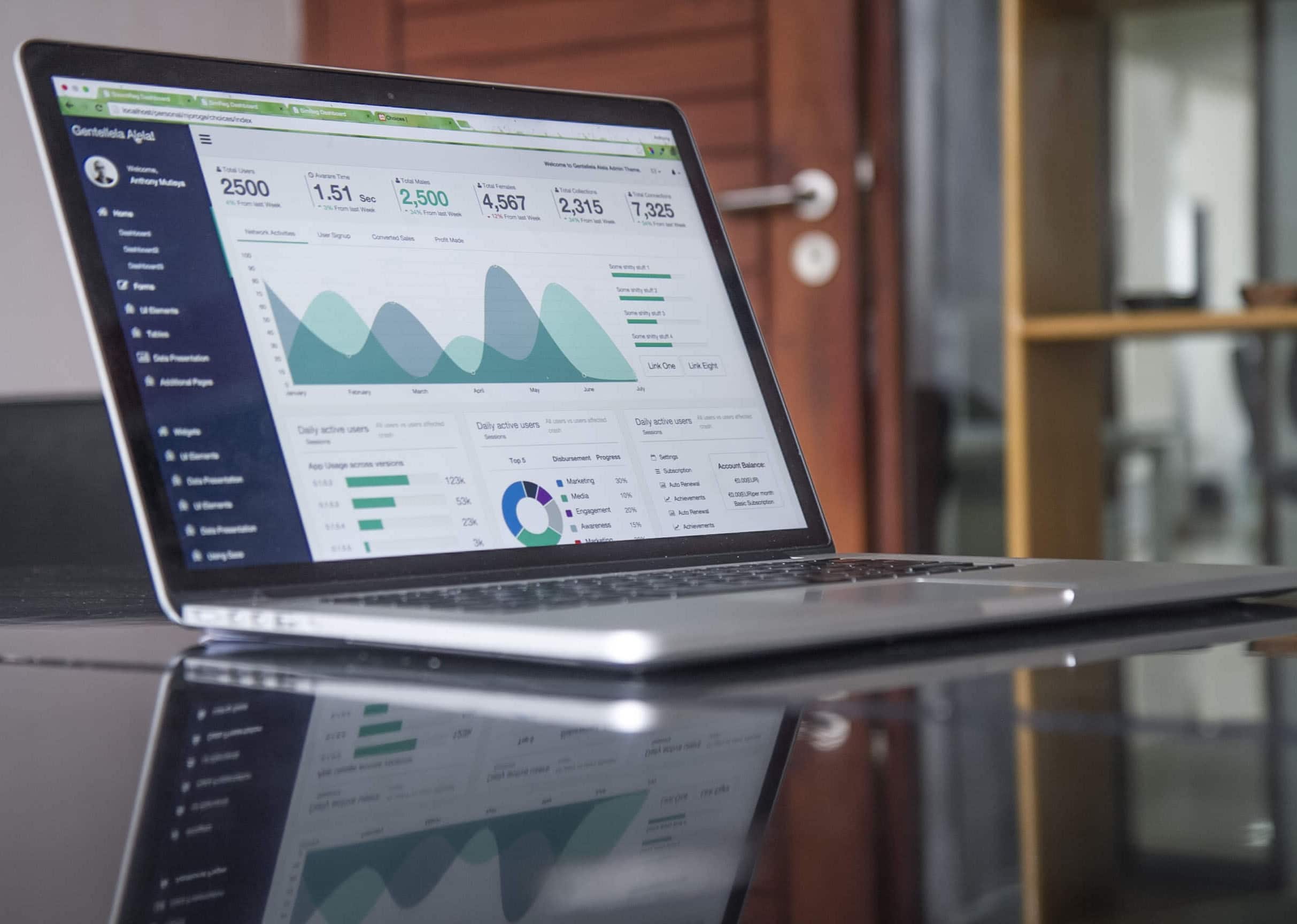 How to prepare a professional video resume - An image of a graph on a laptop