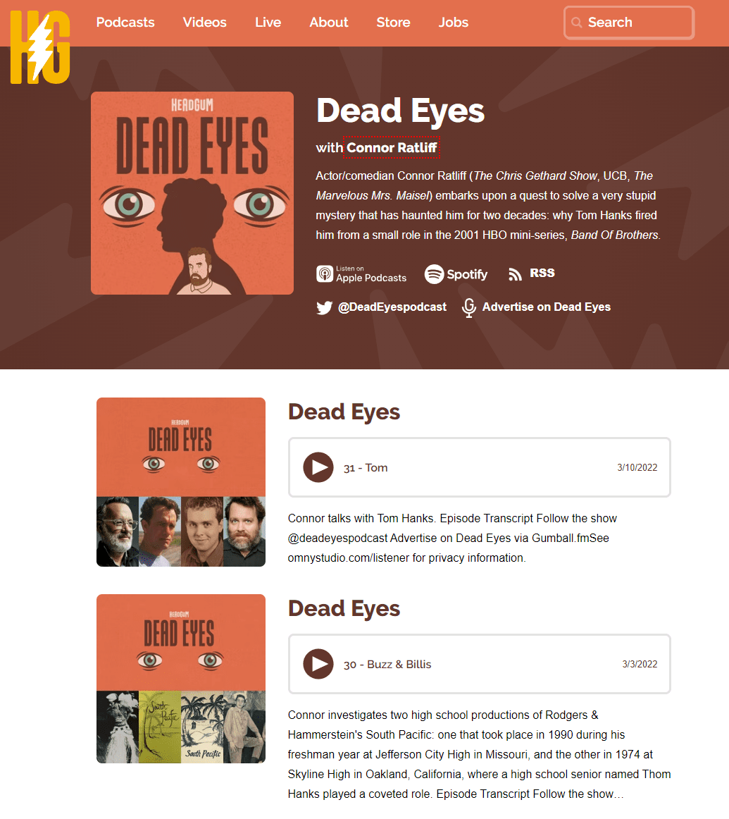 Dead Eyes Podcast