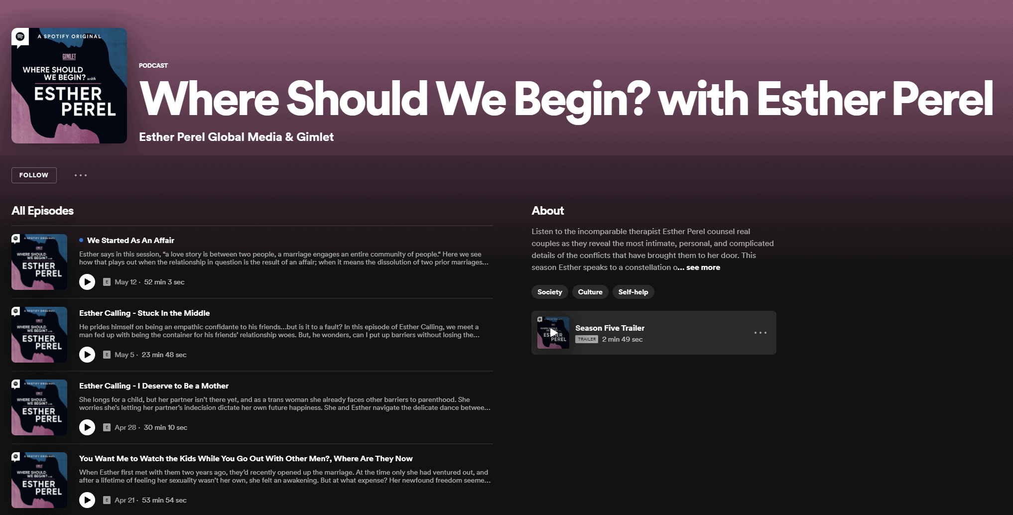 Where Should We Begin Podcast