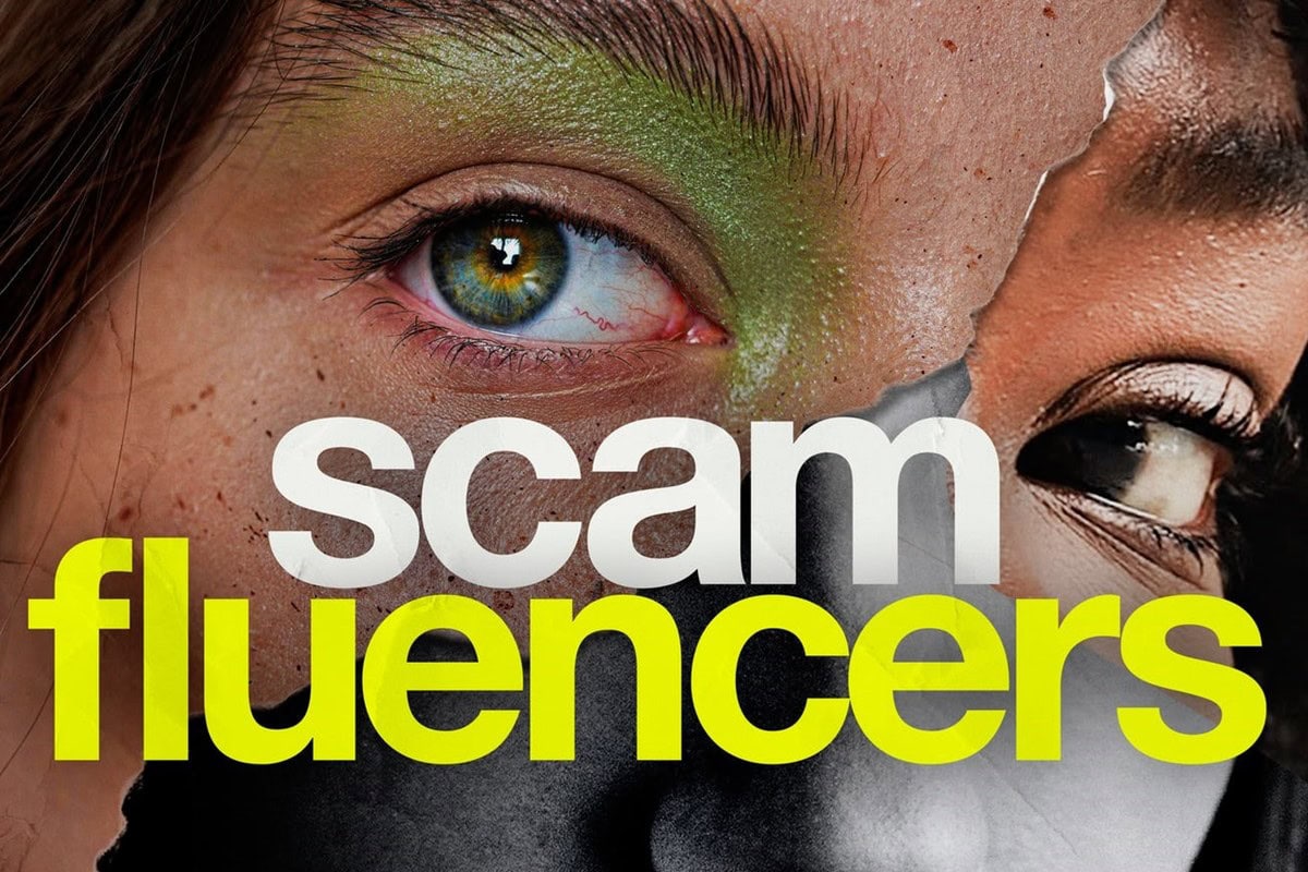 The Best Podcasts to Listen to in 2025 - An image of the Scamfluencers podcast